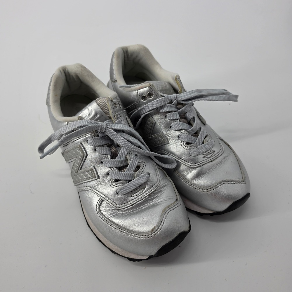 New Balance 574 Sneakers 6.5 Silver‎ Metallic Glitter Retro Y2K Streetwear